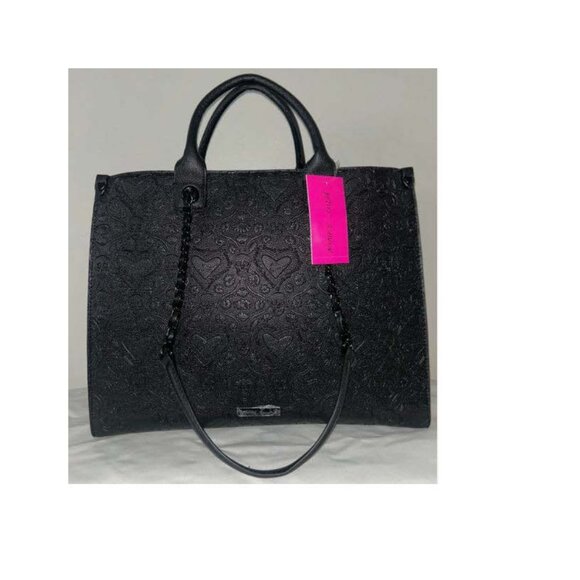 NWT BETSEY JOHNSON Large Skull Embossed XOKIARA Tote - Picture 4 of 4